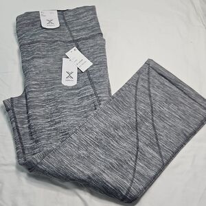 NWT Xersion Gray Fleece Lined Slim Straight High-Rise Leggings